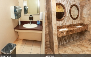 commercial bathroom vanity granite double sink